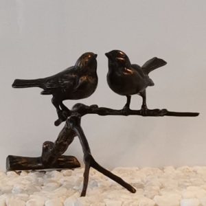 2 Vogels op tak - brons
